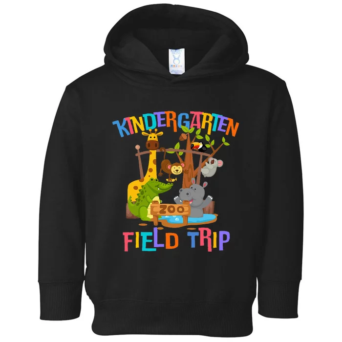 Kindergarten School Field Day Trip Squad 2024 Zoo Animal Toddler Hoodie