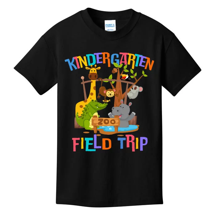 Kindergarten School Field Day Trip Squad 2024 Zoo Animal Kids T-Shirt