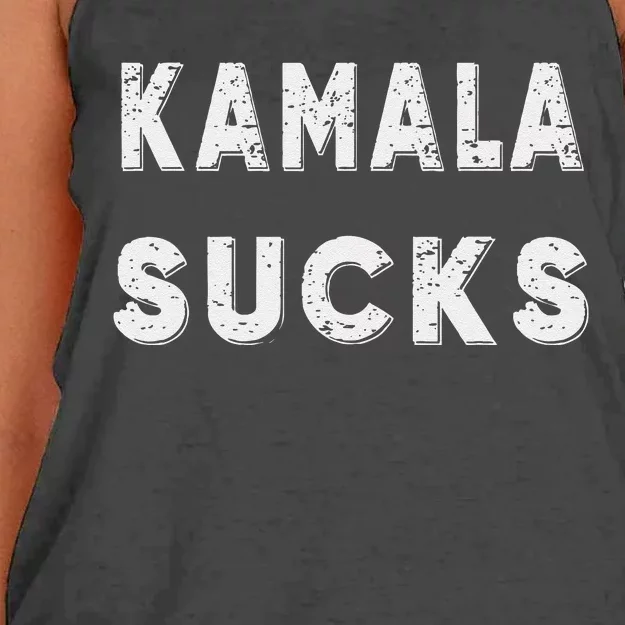 Kamala Sucks Funny Kamala Harris Sucks Women's Knotted Racerback Tank