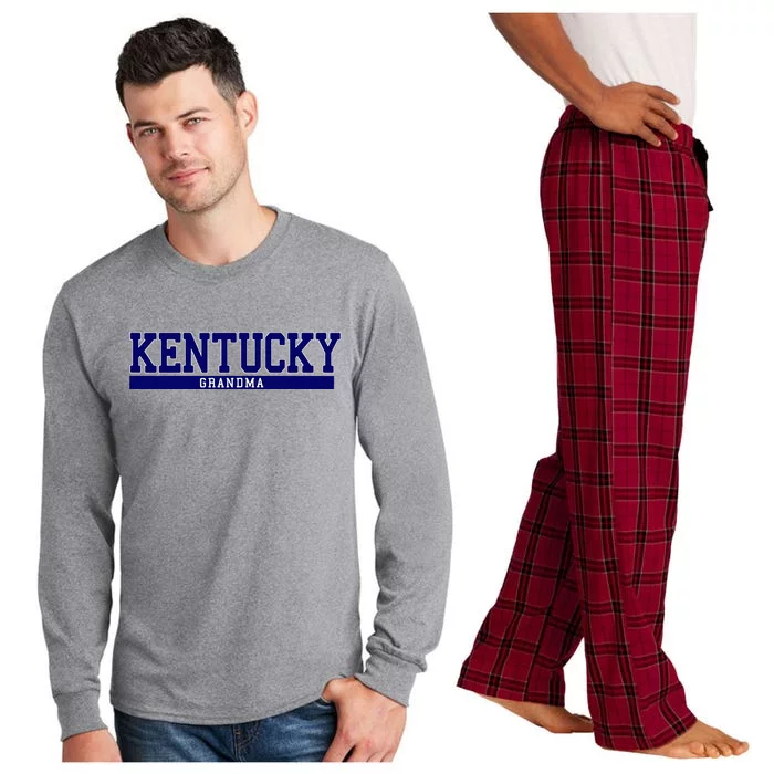 Kentucky State Grandma Sports Long Sleeve Pajama Set