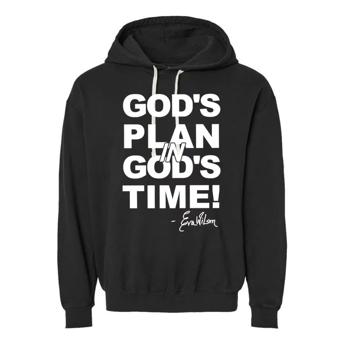 Klever Shirtz GodS Plan In GodS Time Garment-Dyed Fleece Hoodie