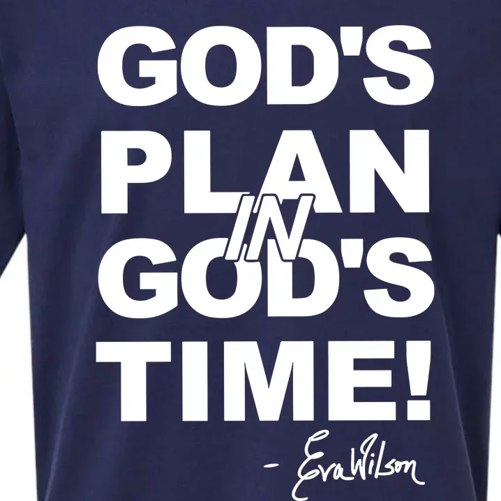 Klever Shirtz GodS Plan In GodS Time Sueded Cloud Jersey T-Shirt