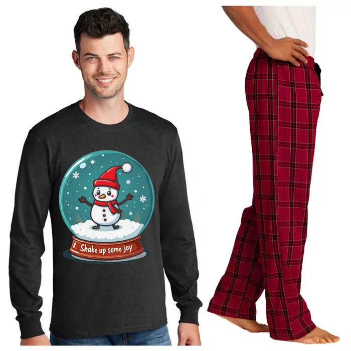 Kawaii Snow Globe Shake Up Some Joy Christmas Long Sleeve Pajama Set