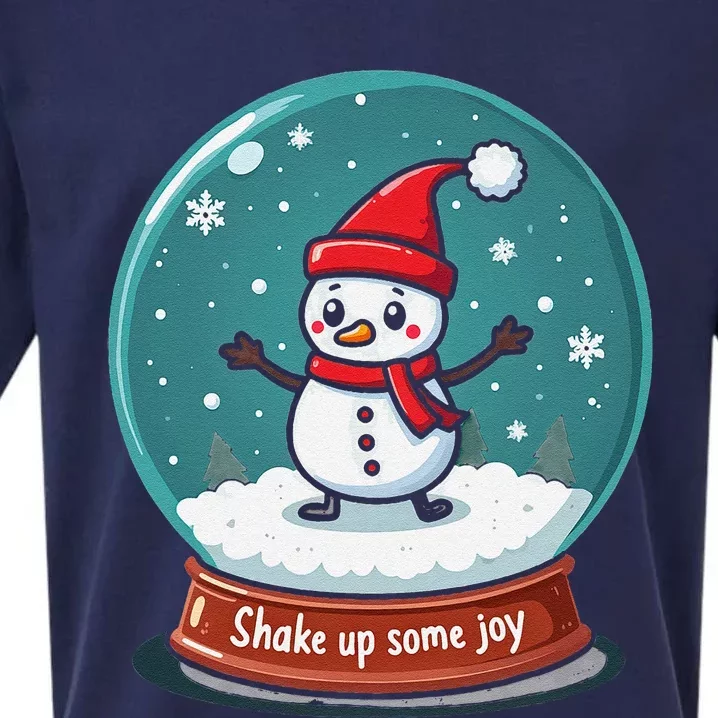 Kawaii Snow Globe Shake Up Some Joy Christmas Sueded Cloud Jersey T-Shirt