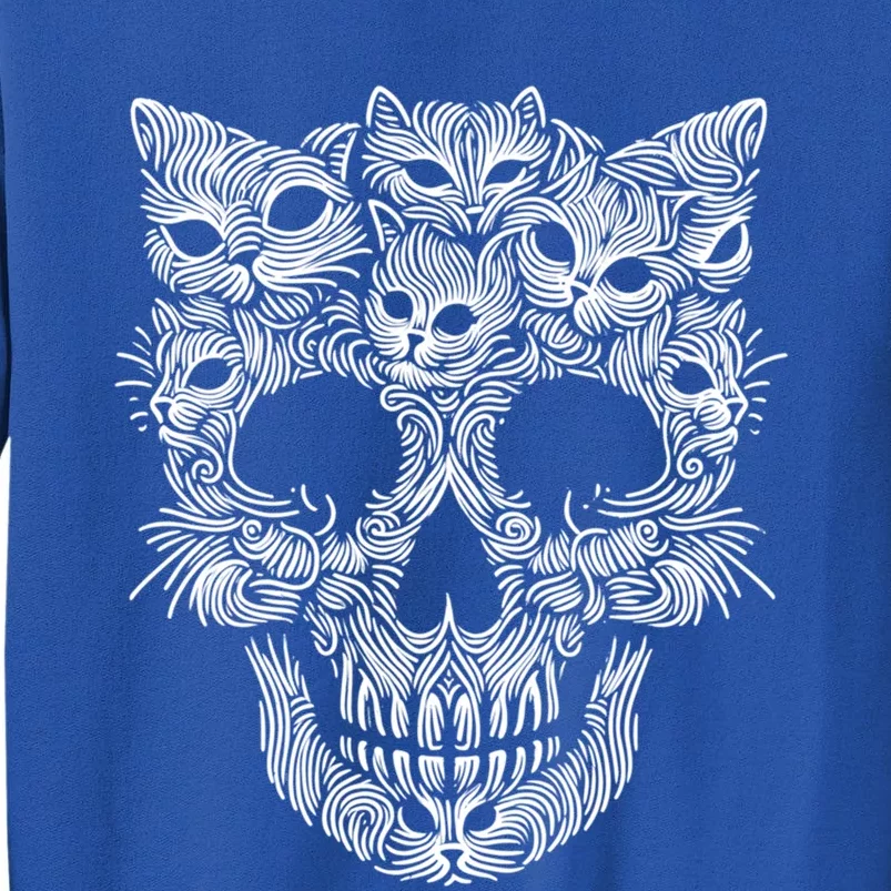 Kitten Skeleton Halloween Costume Skull Cats Gift Sweatshirt