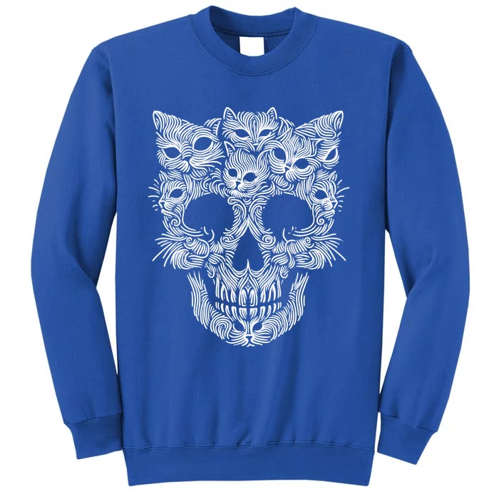 Kitten Skeleton Halloween Costume Skull Cats Gift Sweatshirt