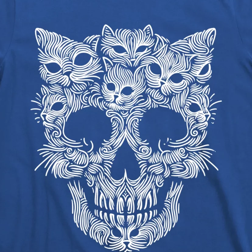 Kitten Skeleton Halloween Costume Skull Cats Gift T-Shirt