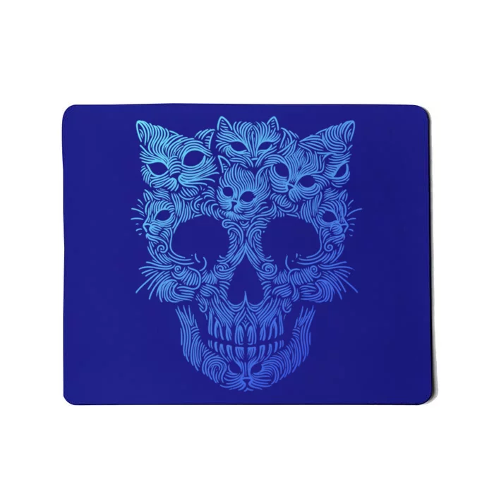 Kitten Skeleton Halloween Costume Skull Cats Gift Mousepad