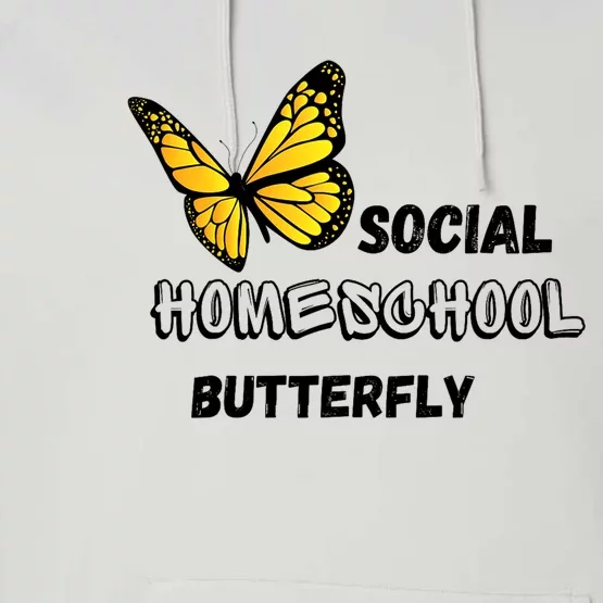 Kids Social Homeschool Butterfly Tee Performance Fleece Hoodie