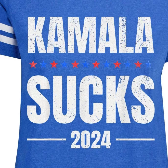 Kamala Sucks Harris President Election 2024 Trump Halloween Enza Ladies Jersey Football T-Shirt