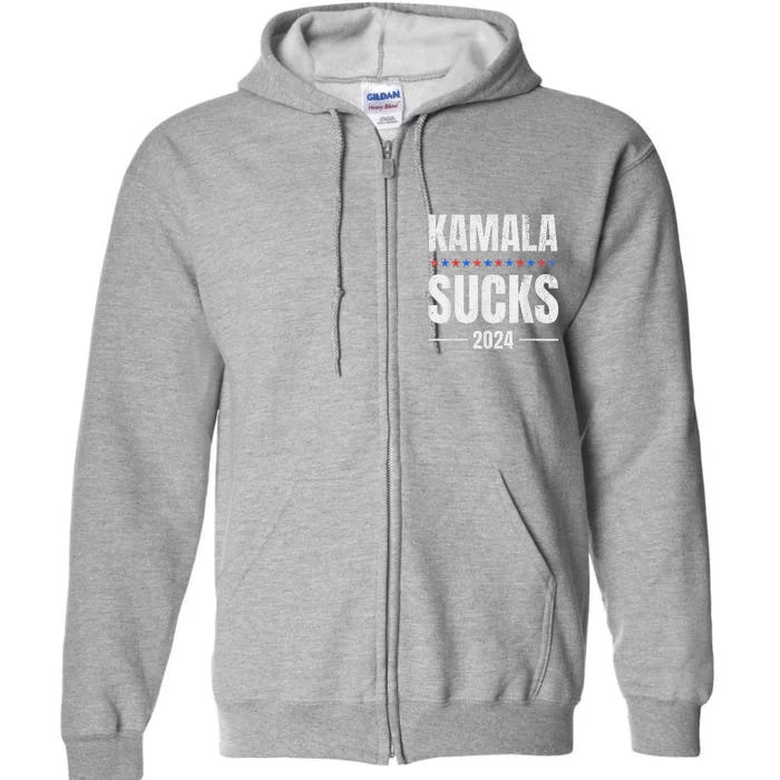 Kamala Sucks Harris President Election 2024 Trump Halloween Full Zip Hoodie