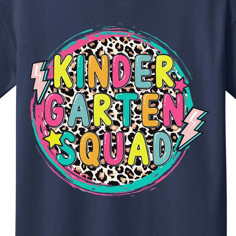 Kindergarten Squad Happy First Day Of School Teacher Kids T-Shirt