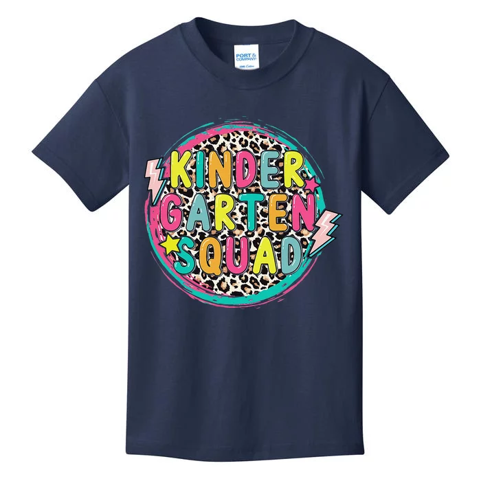 Kindergarten Squad Happy First Day Of School Teacher Kids T-Shirt