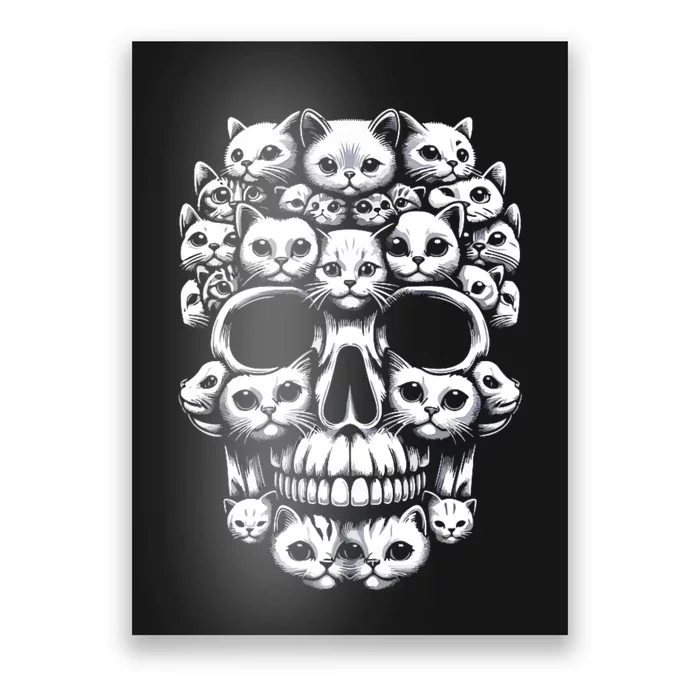 Kitty Skeleton Halloween Skull Cat Design For Cat Lovers Poster