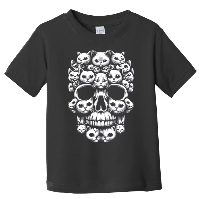 Kitty Skeleton Halloween Skull Cat Design For Cat Lovers Toddler T-Shirt