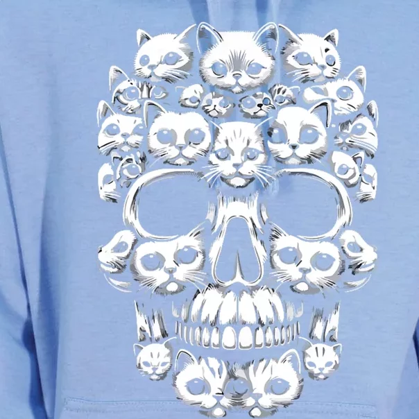 Kitty Skeleton Halloween Skull Cat Design For Cat Lovers Unisex Surf Hoodie