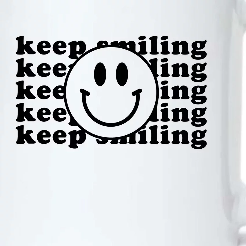 Keep Smiling Happy Face Black Color Changing Mug