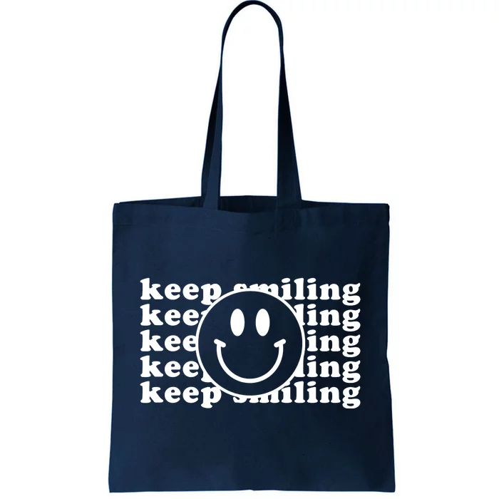 Keep Smiling Happy Face Tote Bag