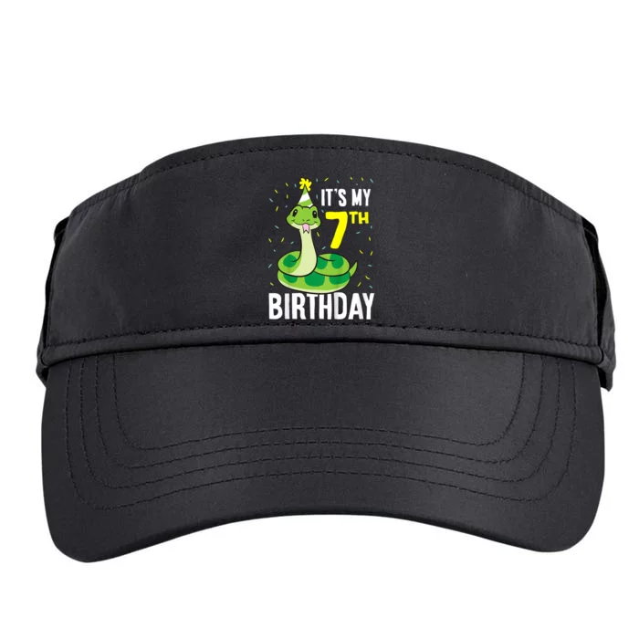 Kids Snakes Its My 7th Birthday 7 Year Old Birthday Adult Drive Performance Visor