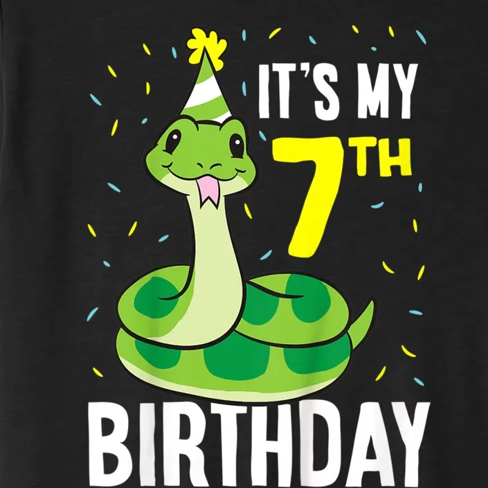 Kids Snakes Its My 7th Birthday 7 Year Old Birthday ChromaSoft Performance T-Shirt