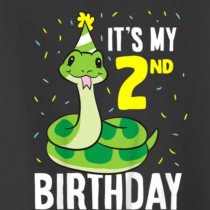 Kids Snakes Its My 2nd Birthday 2 Year Old Birthday Toddler T-Shirt