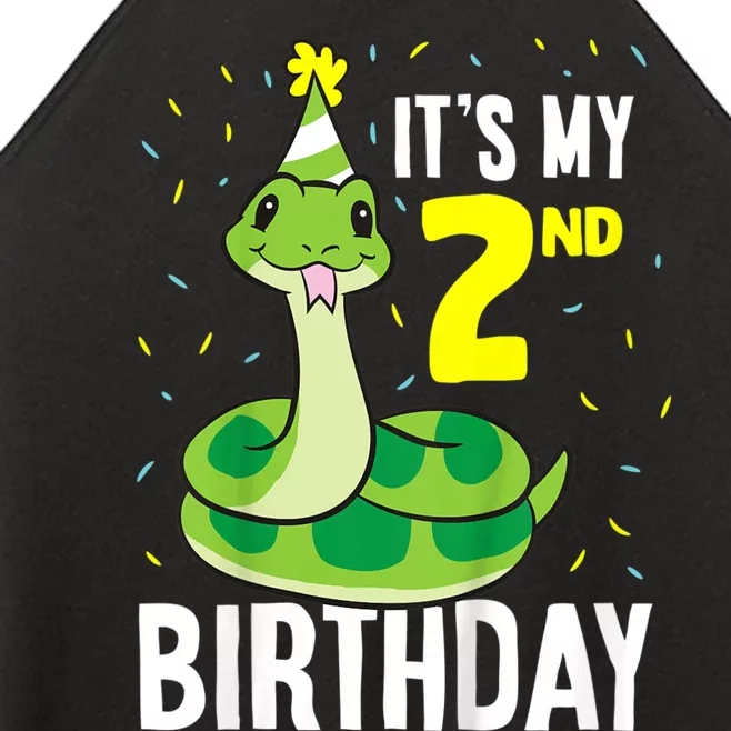 Kids Snakes Its My 2nd Birthday 2 Year Old Birthday Women’s Perfect Tri Rocker Tank