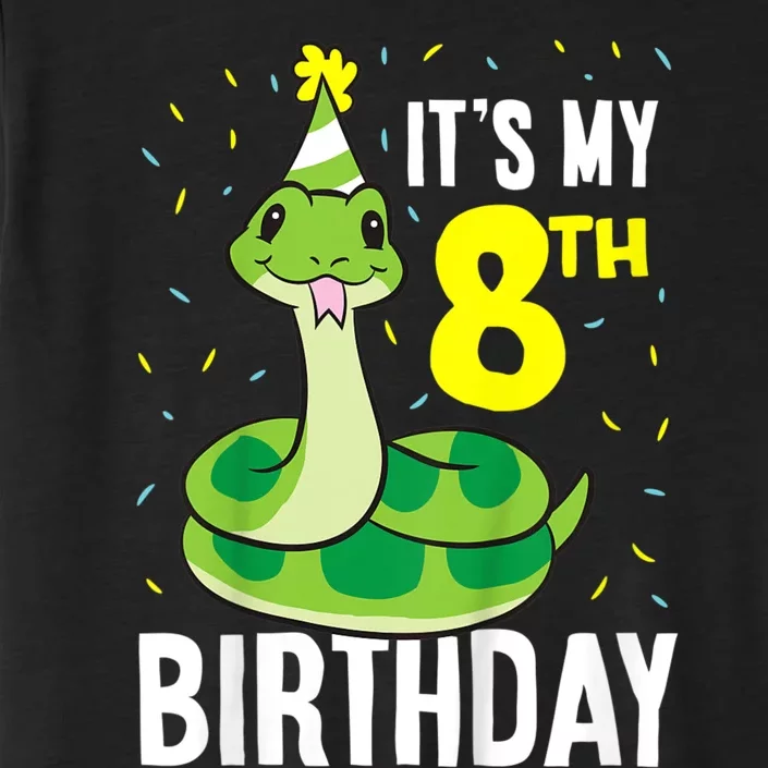 Kids Snakes Its My 8th Birthday 8 Year Old Birthday ChromaSoft Performance T-Shirt