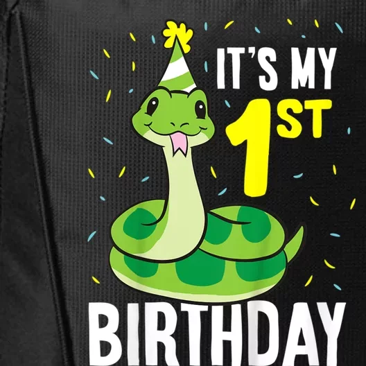 Kids Snakes Its My 1st Birthday 1 Year Old Birthday City Backpack