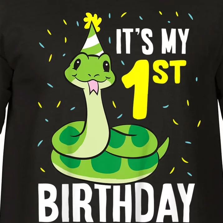 Kids Snakes Its My 1st Birthday 1 Year Old Birthday Comfort Colors T-Shirt