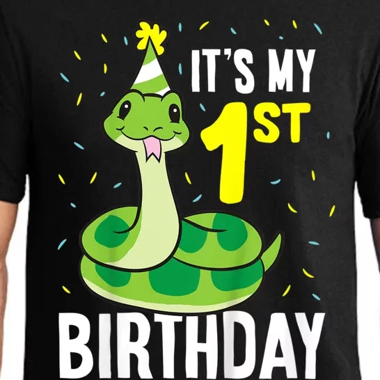 Kids Snakes Its My 1st Birthday 1 Year Old Birthday Pajama Set