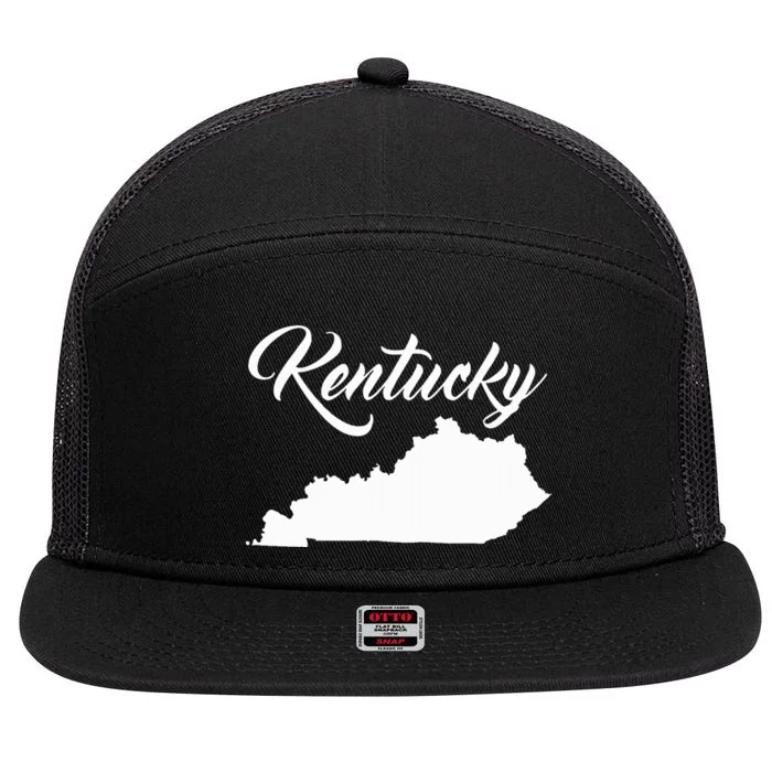 Kentucky State I Gift 7 Panel Mesh Trucker Snapback Hat