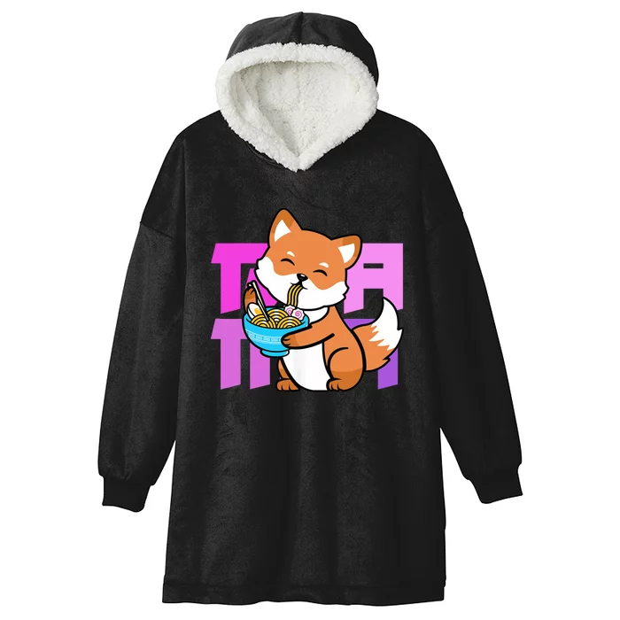 Kawaii Shiba Inu Ra Anime Neko Teen Hooded Wearable Blanket