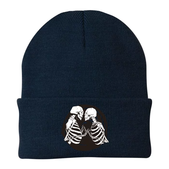 Kissing Skeletons In Love Knit Cap Winter Beanie