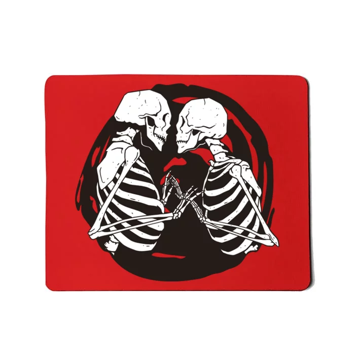 Kissing Skeletons In Love Mousepad