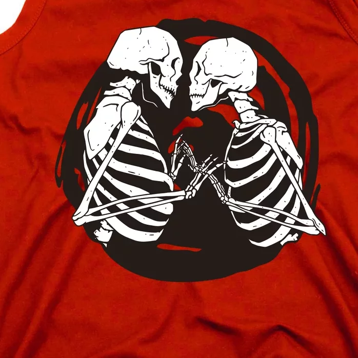 Kissing Skeletons In Love Tank Top