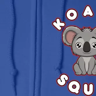 Koala Squad Ironic Koala Team Eucalyptus Cool Gift Full Zip Hoodie