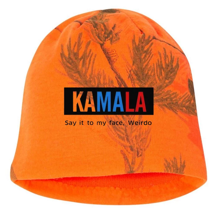 Kamala Say It To My Face Weirdo Kati - Camo Knit Beanie