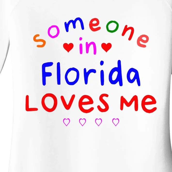 Kids Someone In Florida Loves Me Kids Women's Perfect Tri Tunic Long Sleeve Shirt