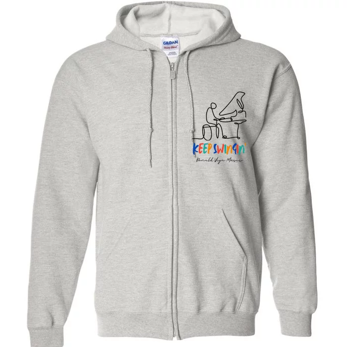 Keep Swingin Jazz Piano Player Full Zip Hoodie