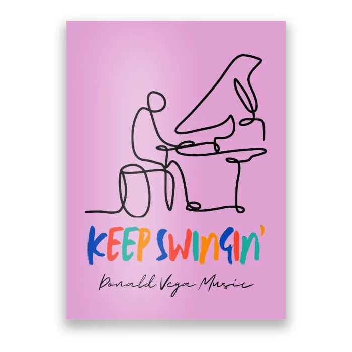 Keep Swingin Jazz Piano Player Poster