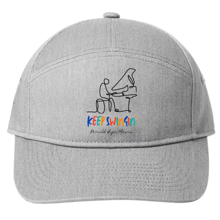 Keep Swingin Jazz Piano Player 7-Panel Snapback Hat