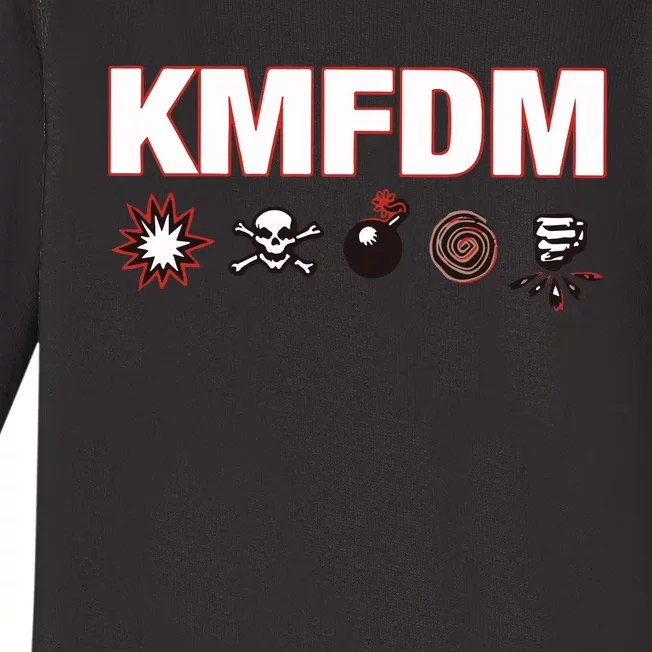 Kmfdm Symbols Baby Long Sleeve Bodysuit