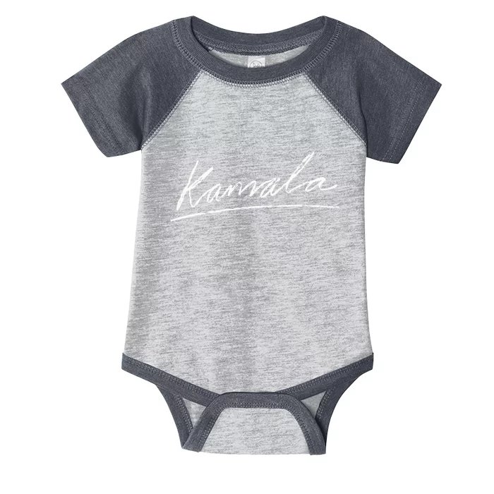 Kamala Signature Kamala Harris For President 2024 Infant Baby Jersey Bodysuit