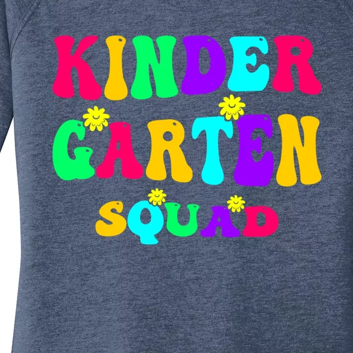 Kindergarten Squad Kinder Team Happy First Day Of School Gift Women's Perfect Tri Tunic Long Sleeve Shirt