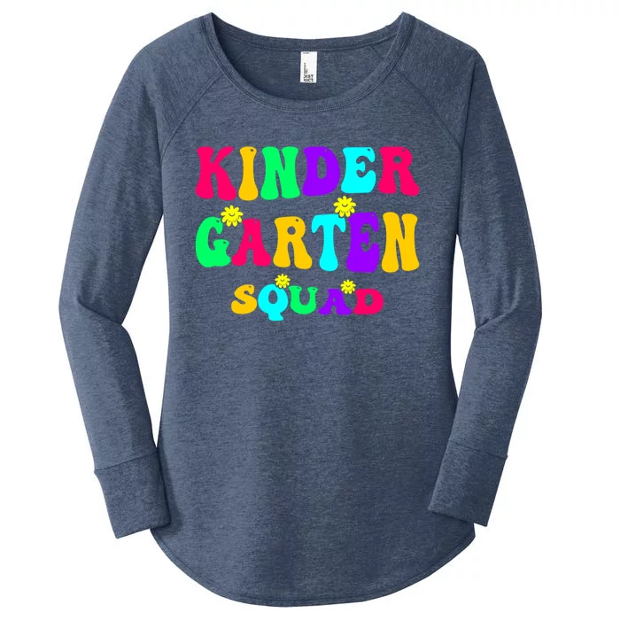 Kindergarten Squad Kinder Team Happy First Day Of School Gift Women's Perfect Tri Tunic Long Sleeve Shirt