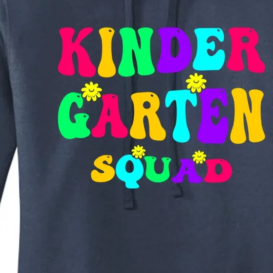 Kindergarten Squad Kinder Team Happy First Day Of School Gift Women's Pullover Hoodie