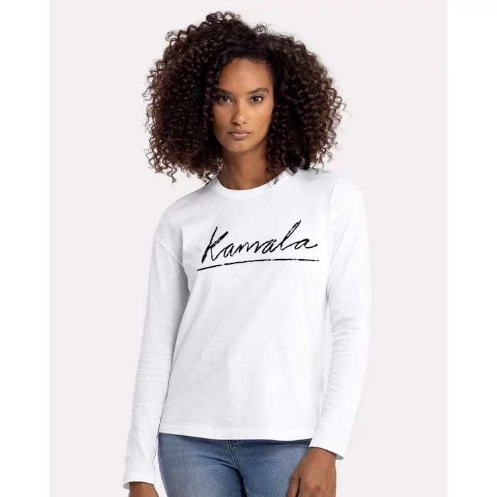 Kamala Signature Womens Cotton Relaxed Long Sleeve T-Shirt