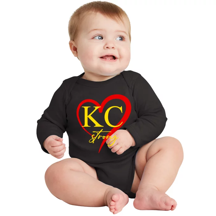 Kc Strong Kansas City Strong Baby Long Sleeve Bodysuit