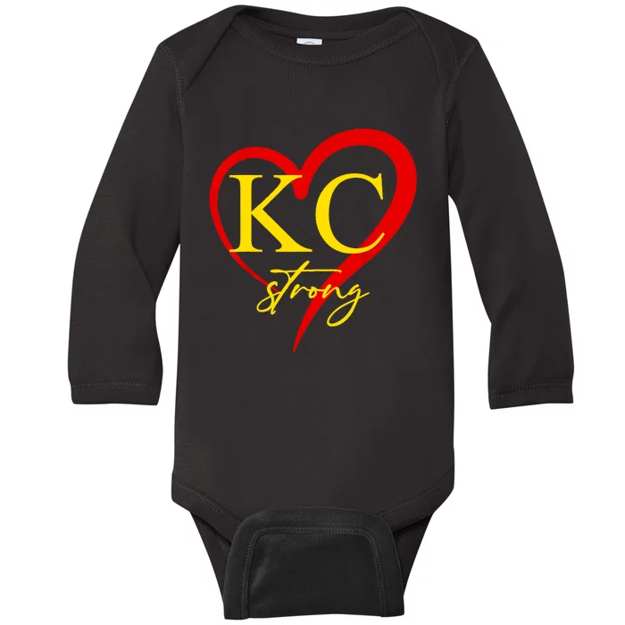 Kc Strong Kansas City Strong Baby Long Sleeve Bodysuit