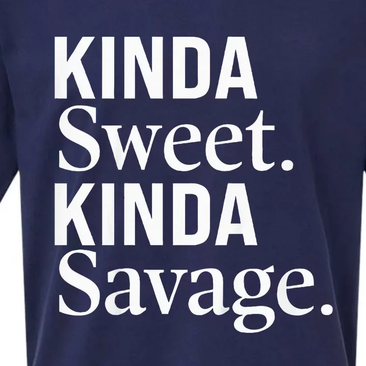 Kinda Sweet Kinda Savage Funny Youths Cute Sueded Cloud Jersey T-Shirt